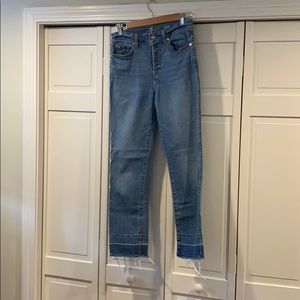7 for All Mankind Edie High Waisted Crop Denim